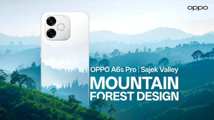 সাজেক ভ্যালির প্রেরণায় মাউন্টেন ফরেস্ট ডিজাইনের অপো এ৬এস প্রো